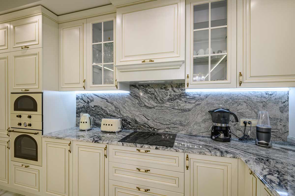 Marble backsplashes