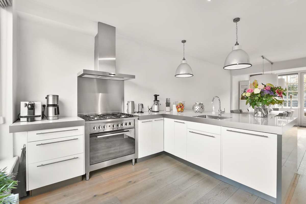 Cabinets matching to the industrial style